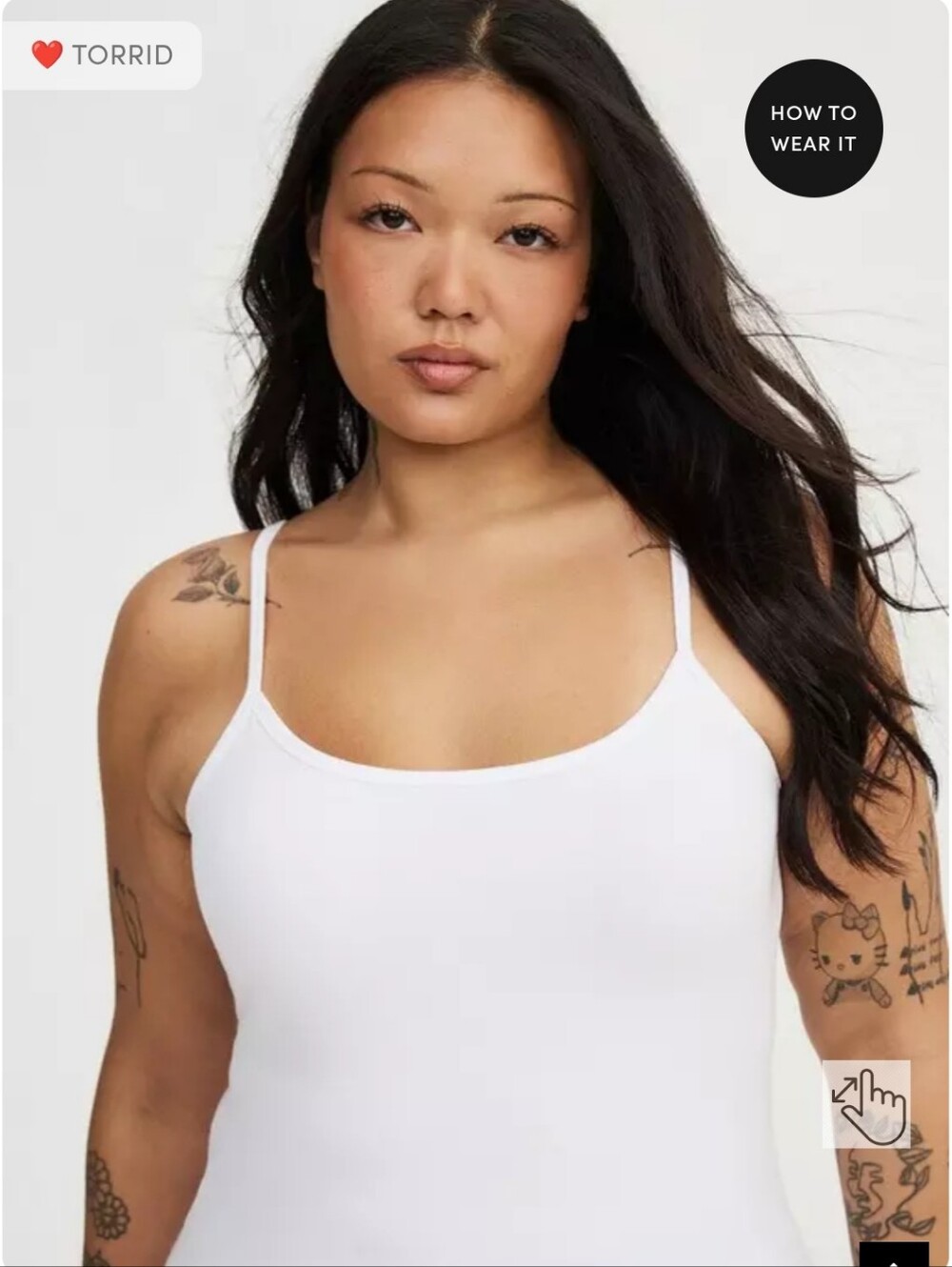 Set Of 2-Torrid White Foxy Tunic Camis